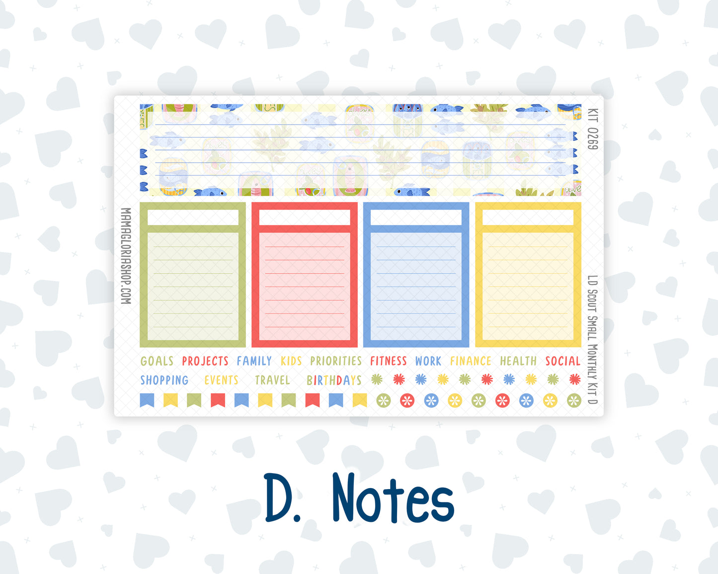 Kit 0269 - Laurel Denise The Scout Planner Small - Monthly Kit - June - Dolce Mare
