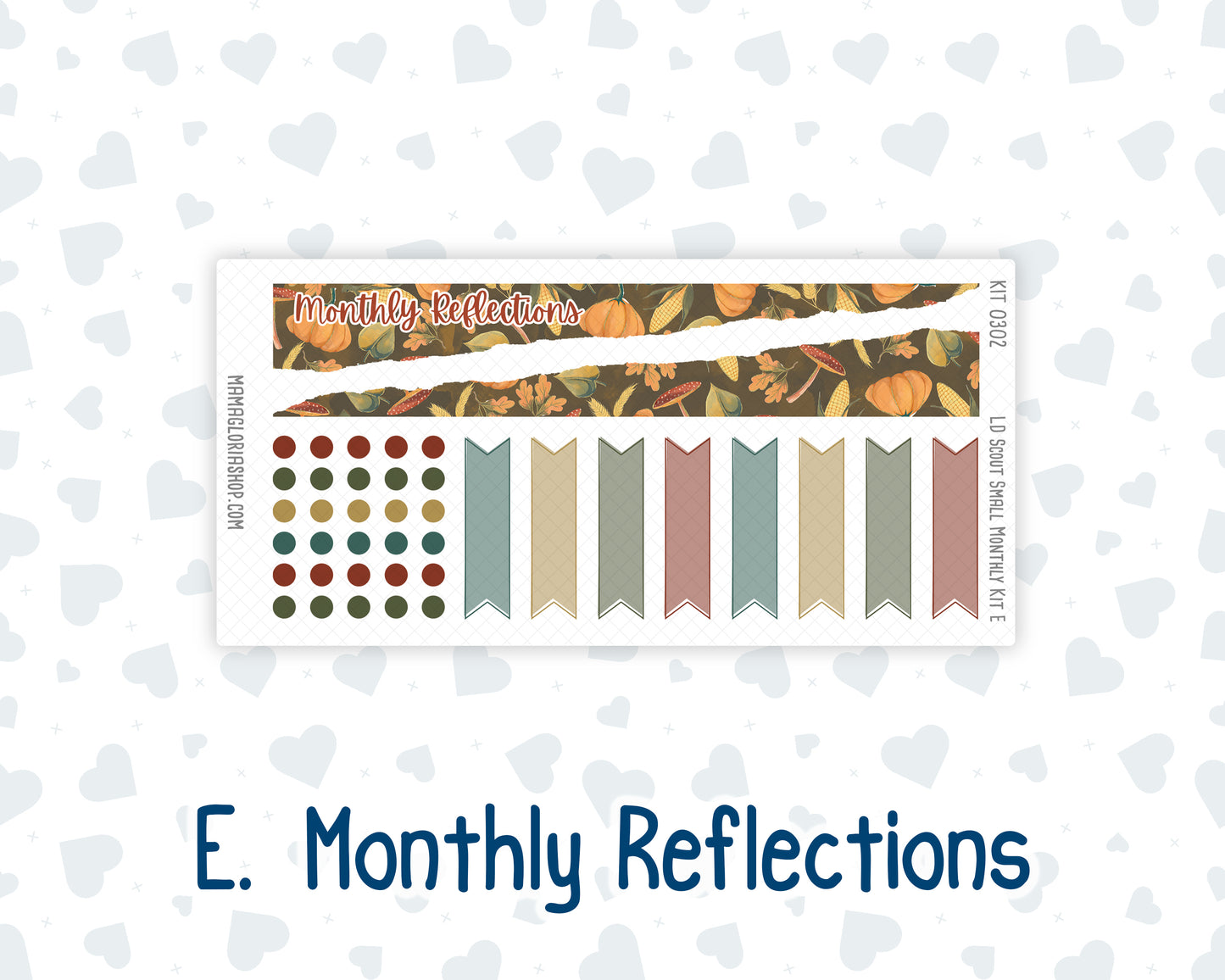 Kit 0302 - Laurel Denise The Scout Planner Small - Monthly Kit - November - Thankful Season