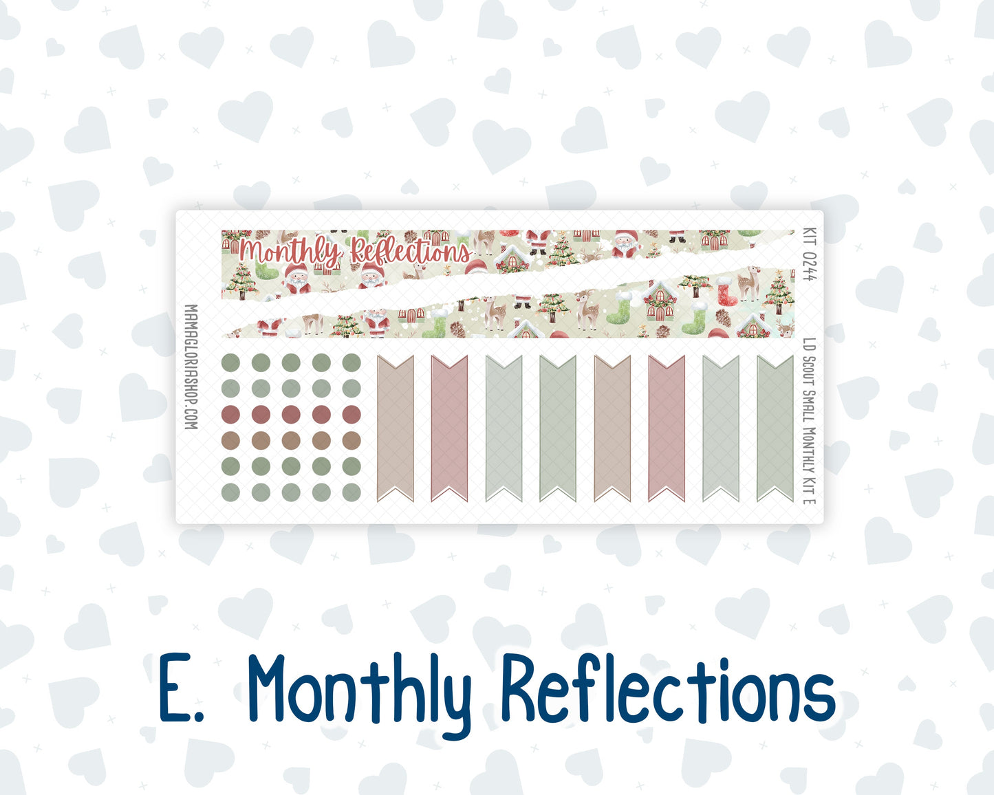 Kit 0244 - Laurel Denise The Scout Planner Small - Monthly Kit - December - Santas Village