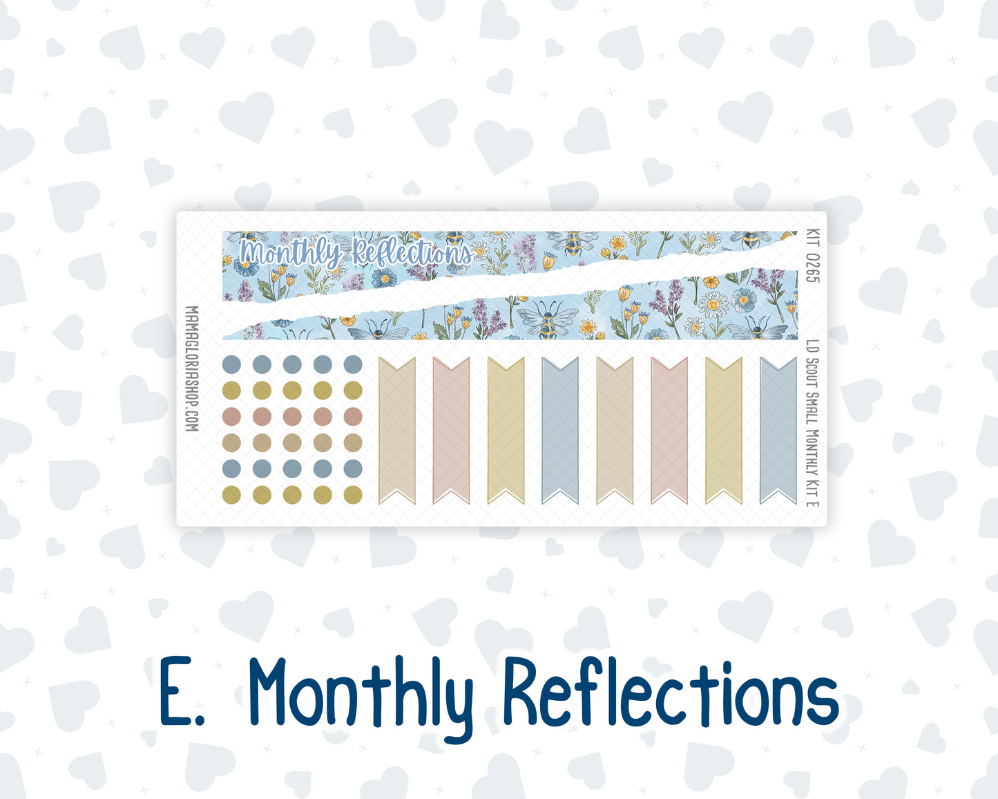 Kit 0265 - Laurel Denise The Scout Planner Small - Monthly Kit - May - Honeybee Sky