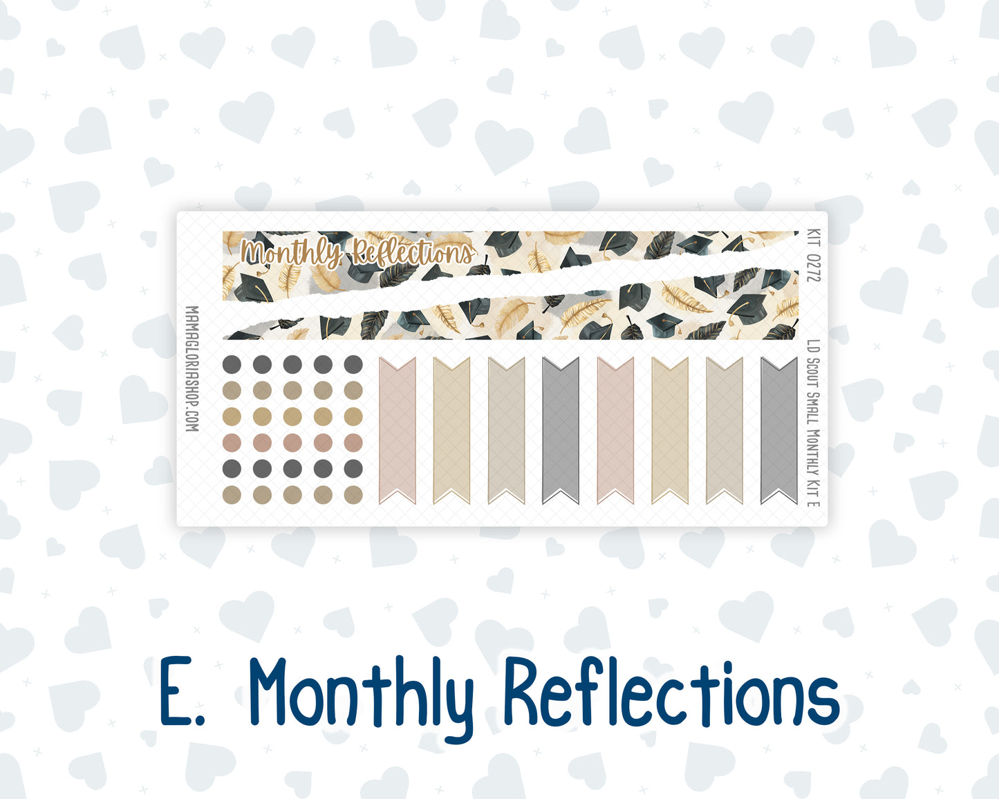 Kit 0272 - Laurel Denise The Scout Planner Small - Monthly Kit - May - Graduation