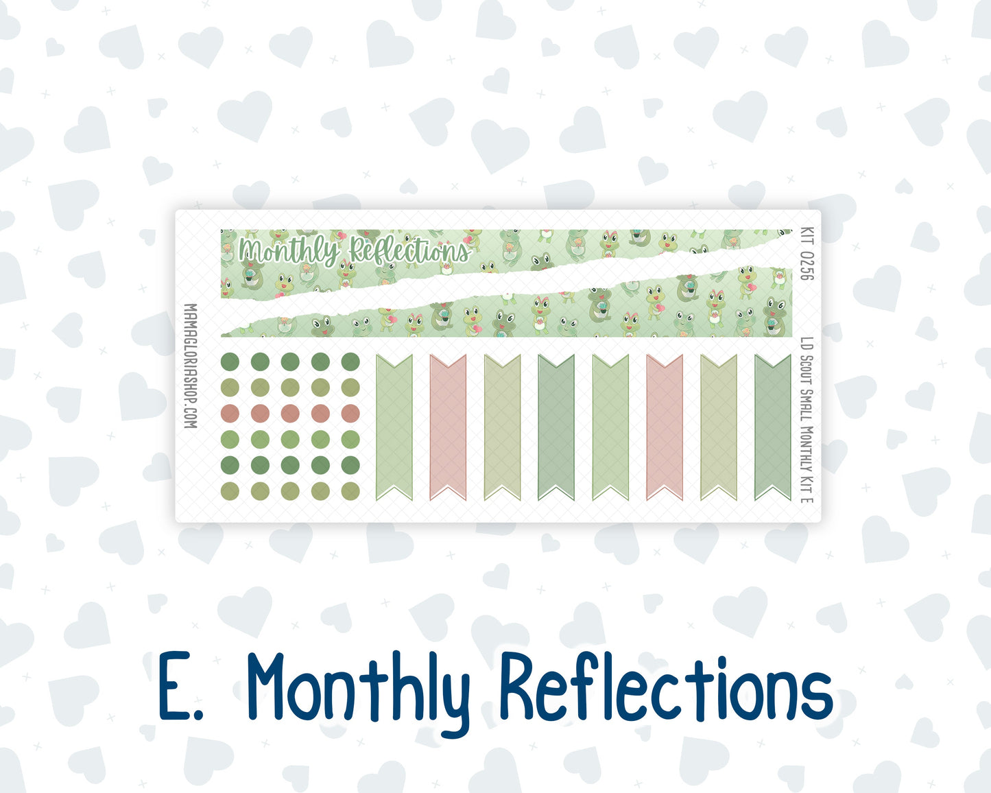 Kit 0256 - Laurel Denise The Scout Planner Small - Monthly Kit - March - Froggy Luck