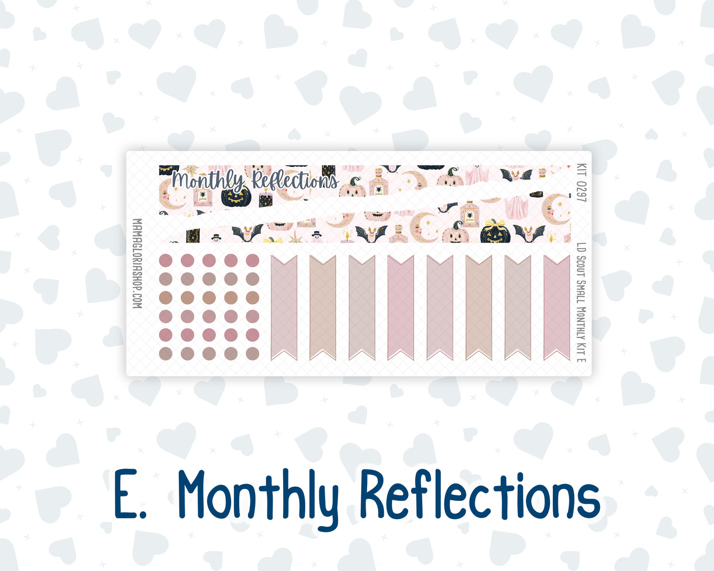 Kit 0297 - Laurel Denise The Scout Planner Small - Monthly Kit - October - Pink Spell