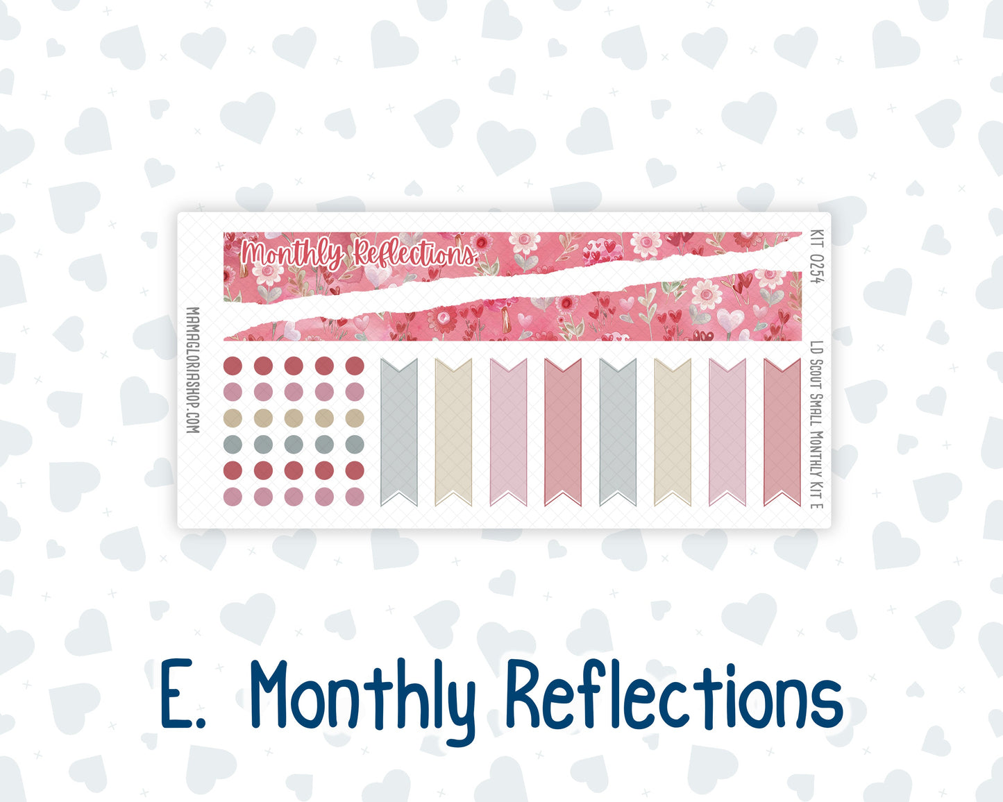 Kit 0254 - Laurel Denise The Scout Planner Small - Monthly Kit - February - Valentine Village