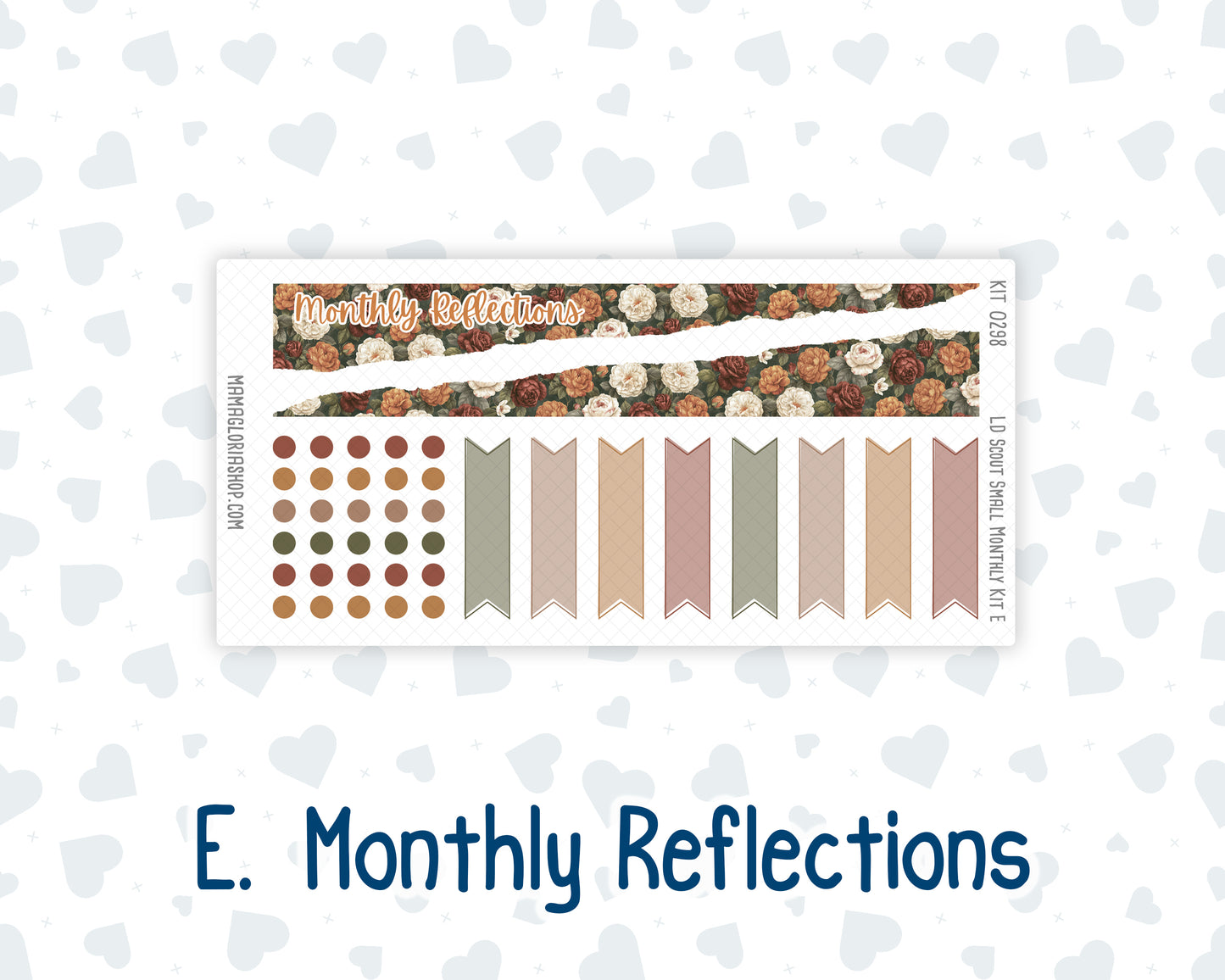 Kit 0298 - Laurel Denise The Scout Planner Small - Monthly Kit - October - Velvet Bloom