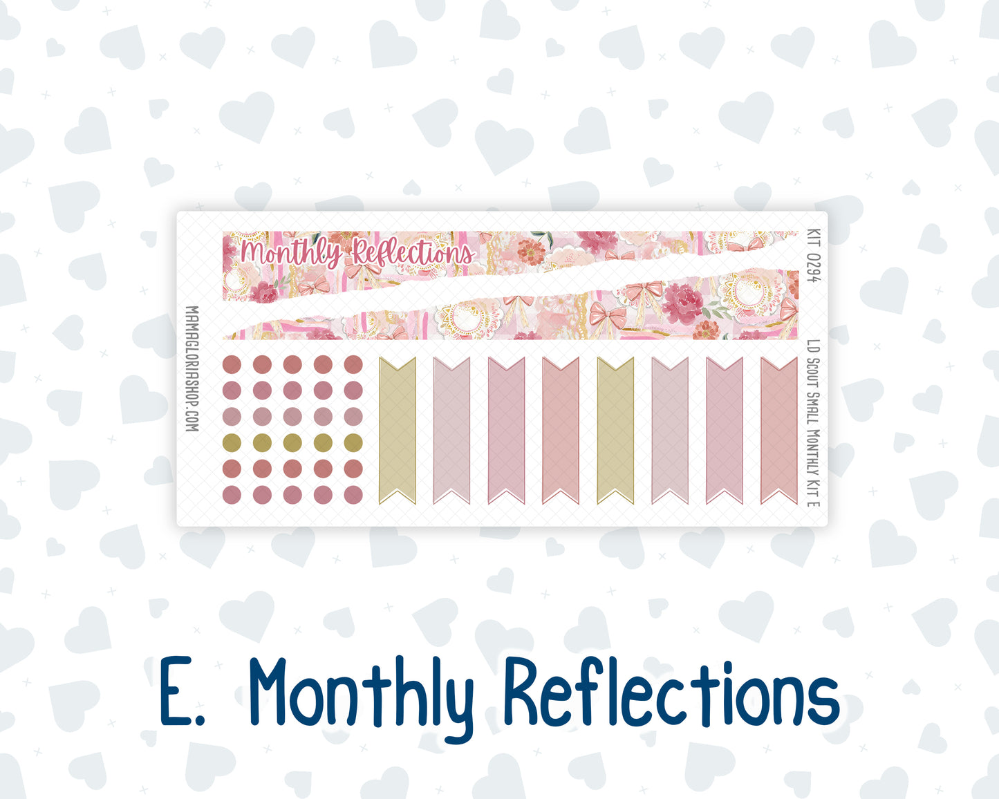 Kit 0294 - Laurel Denise The Scout Planner Small - Monthly Kit - September - Rosy Reveria