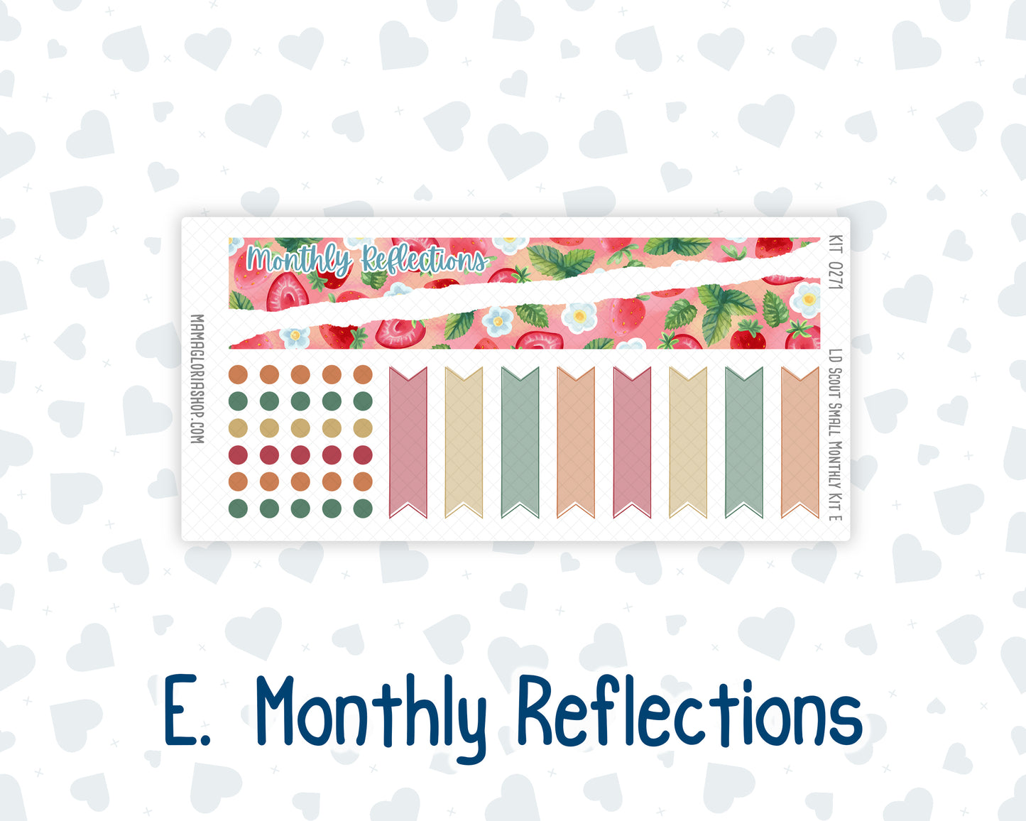 Kit 0271 - Laurel Denise The Scout Planner Small - Monthly Kit - June - Strawberry Shore