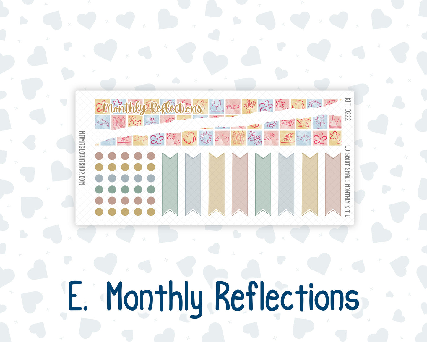 Kit 0222 - Laurel Denise The Scout Planner Small - Monthly Kit - June - Beach Day