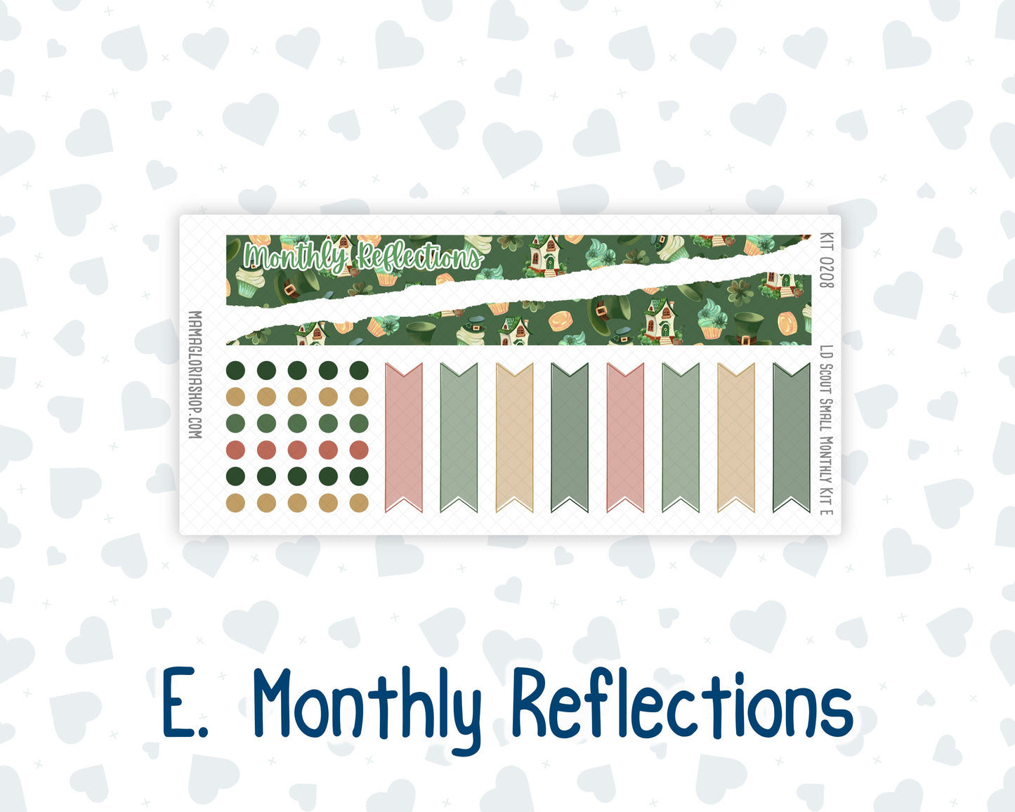 Kit 0208 - Laurel Denise The Scout Planner Small - Monthly Kit - March - Shamrock Lane