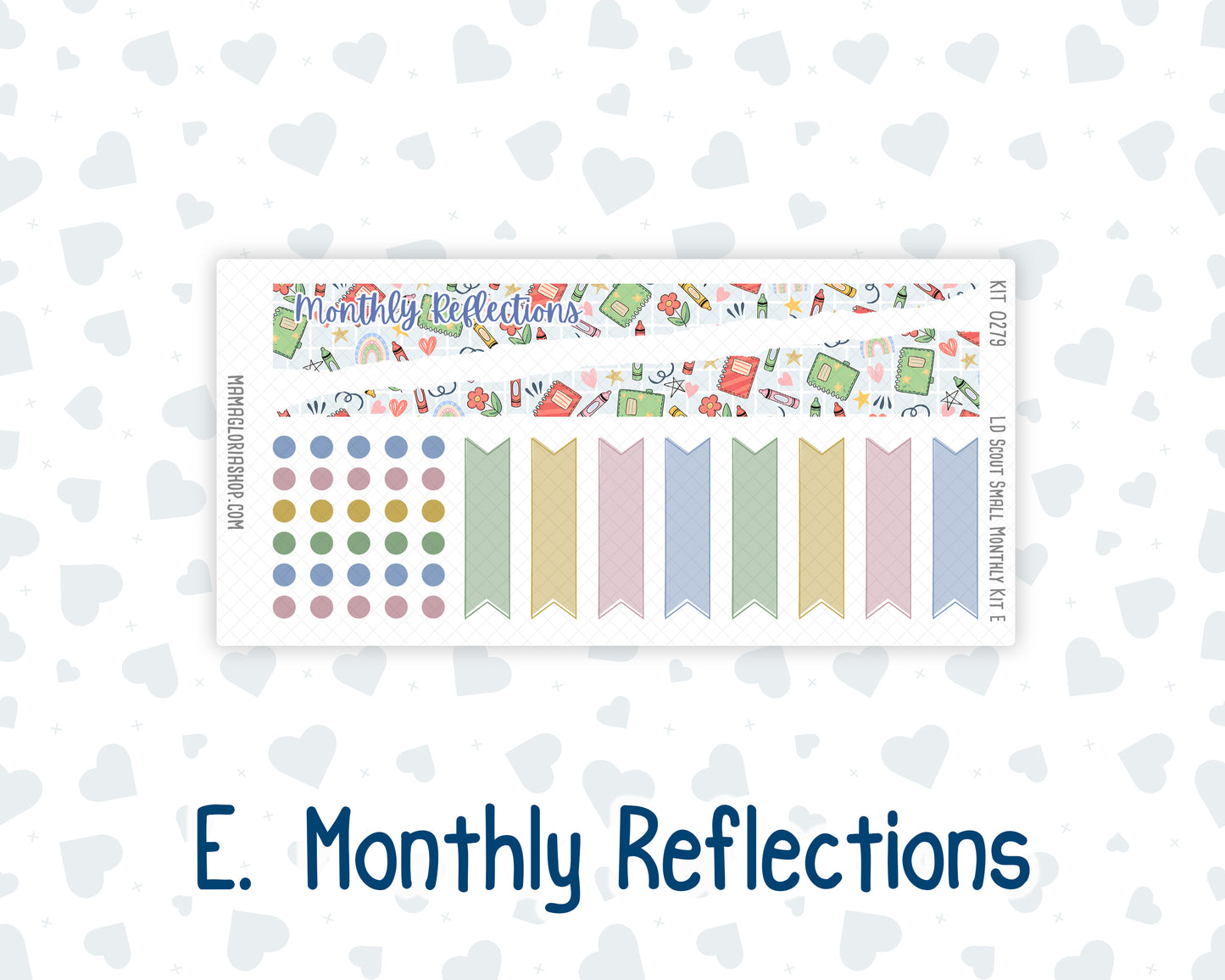Kit 0279 - Laurel Denise The Scout Planner Small - Monthly Kit - August - Not Ready For School