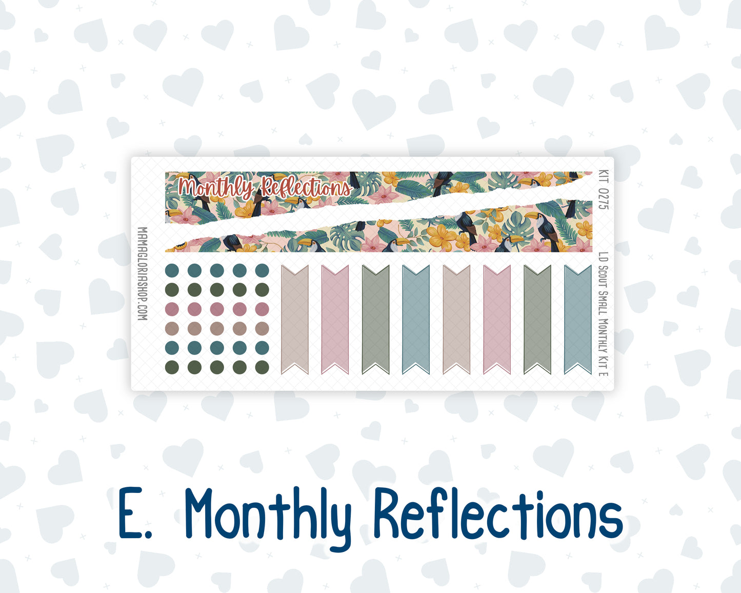 Kit 0275 - Laurel Denise The Scout Planner Small - Monthly Kit - July - Tropical Safari Blush