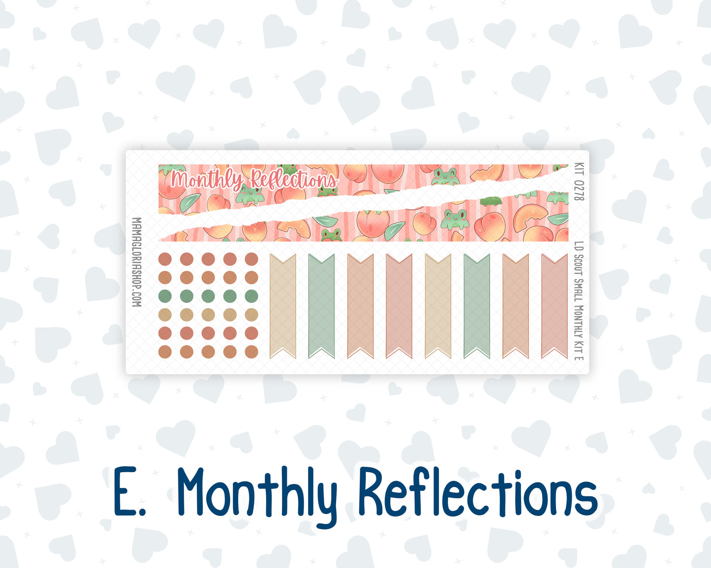 Kit 0278 - Laurel Denise The Scout Planner Small - Monthly Kit - August - Oops, All Peaches