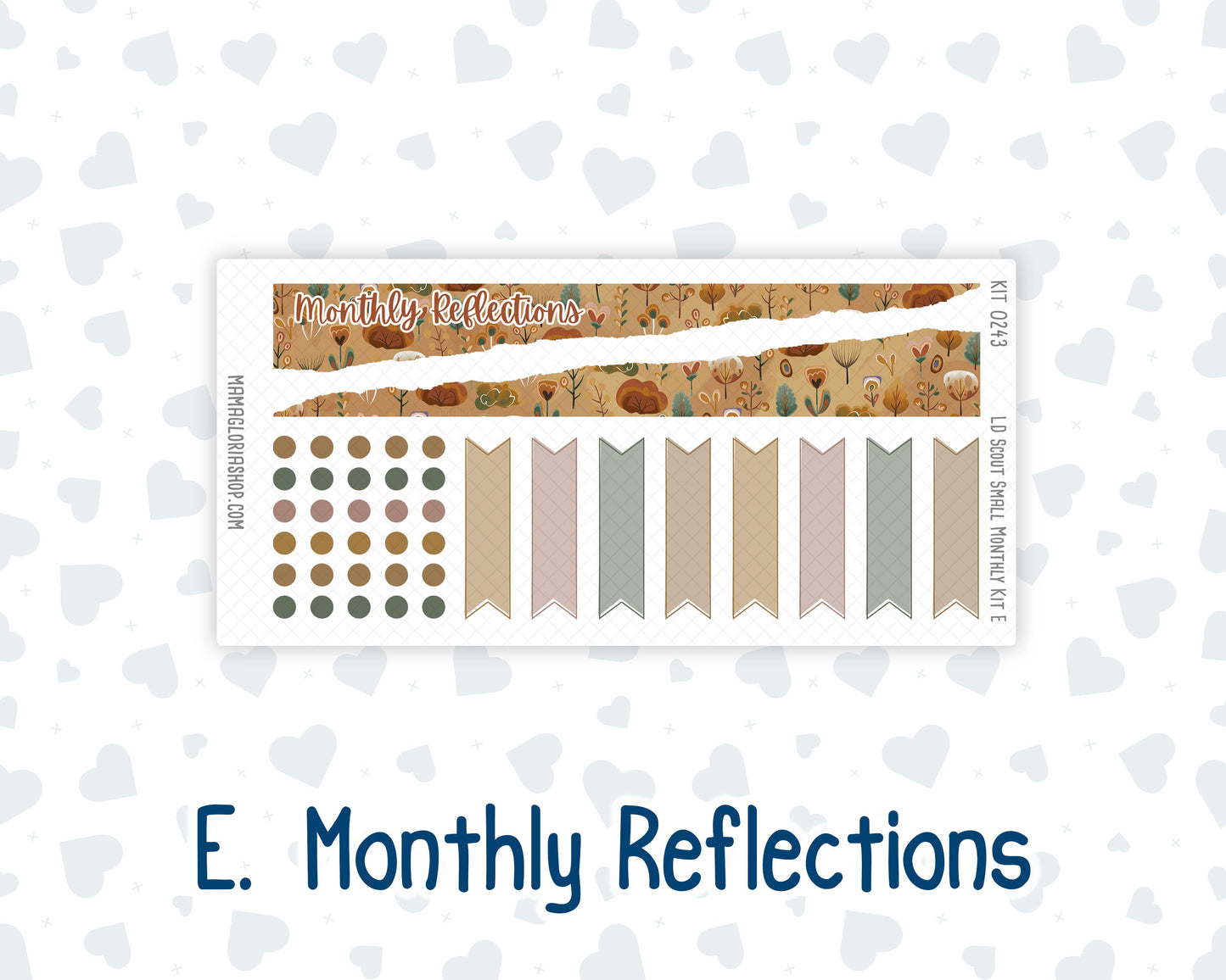 Kit 0243 - Laurel Denise The Scout Planner Small - Monthly Kit - November - Boho Autumn