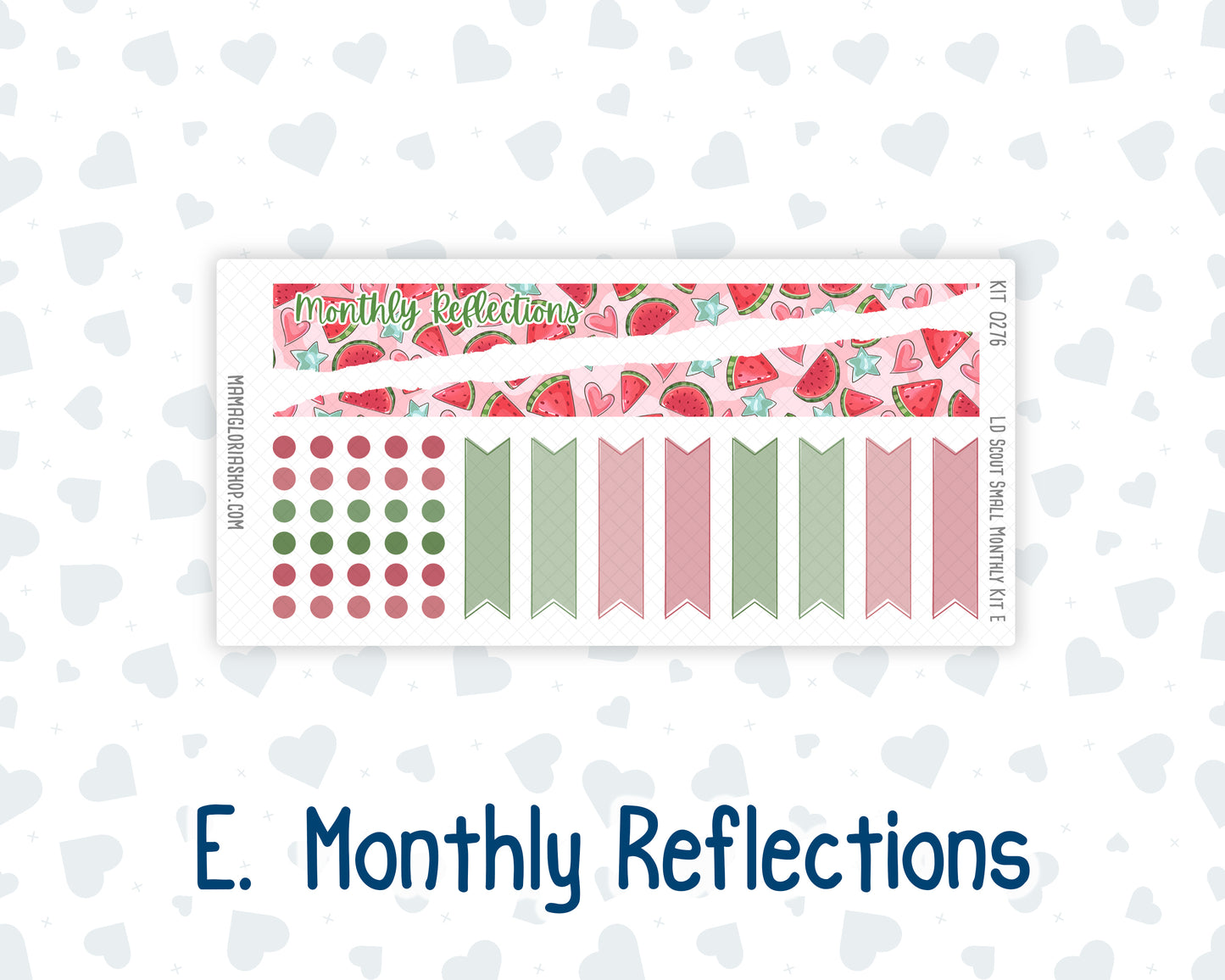 Kit 0276 - Laurel Denise The Scout Planner Small - Monthly Kit - July - Melon Crush