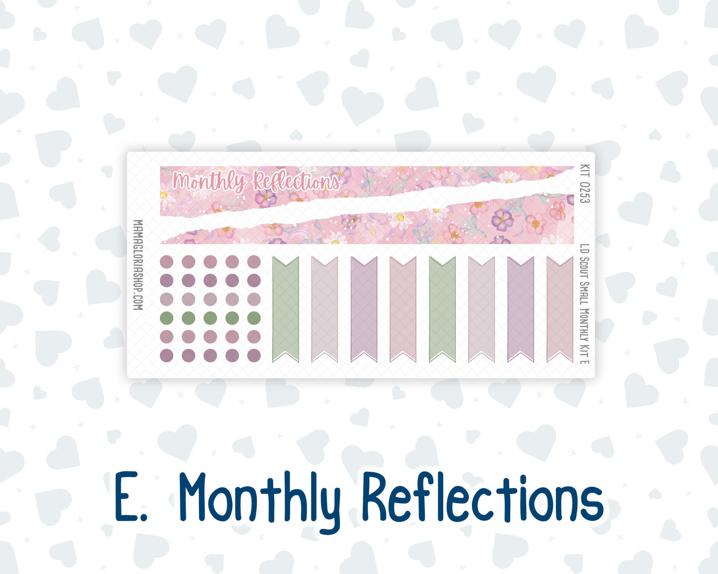 Kit 0253 - Laurel Denise The Scout Planner Small - Monthly Kit - February - Rosy Daydreams