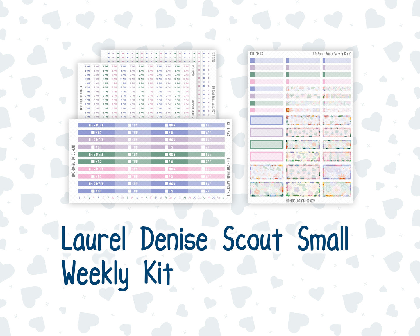 Kit 0258 - Laurel Denise The Scout Planner Small - Weekly Kit - March - Plant Therapy