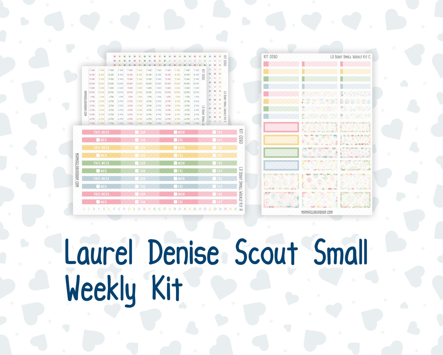 Kit 0260 - Laurel Denise The Scout Planner Small - Weekly Kit - April - Pastel Egg Hunt