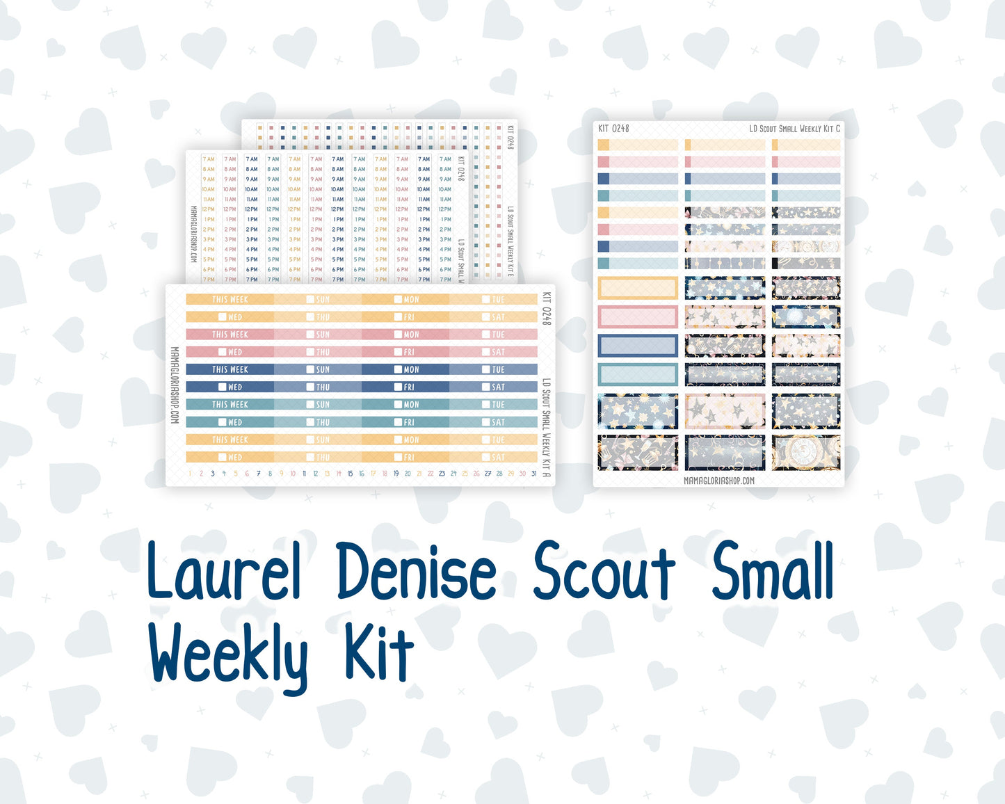 Kit 0248 - Laurel Denise The Scout Planner Small - Weekly Kit - January - Midnight Countdown