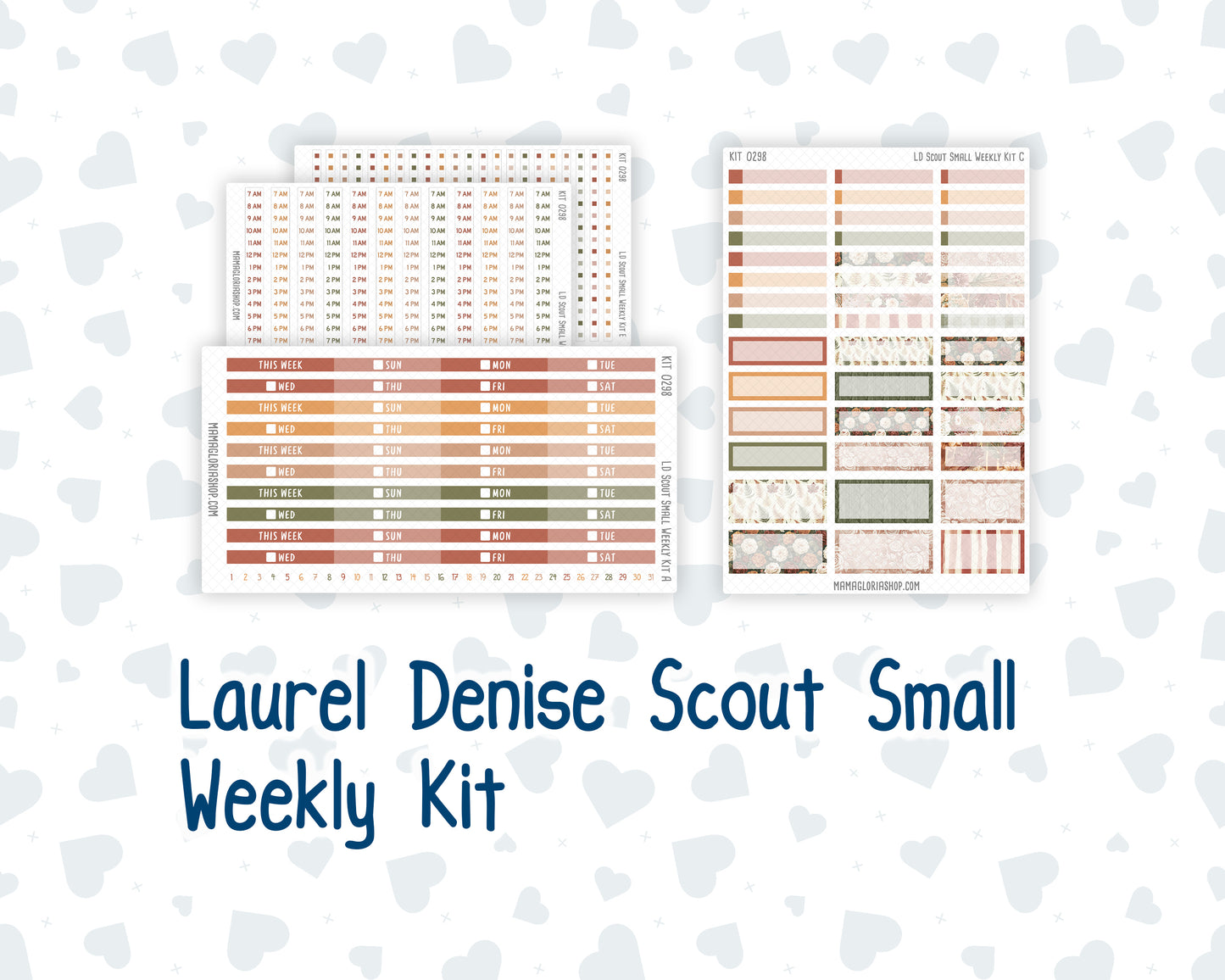 Kit 0298 - Laurel Denise The Scout Planner Small - Weekly Kit - October - Velvet Bloom