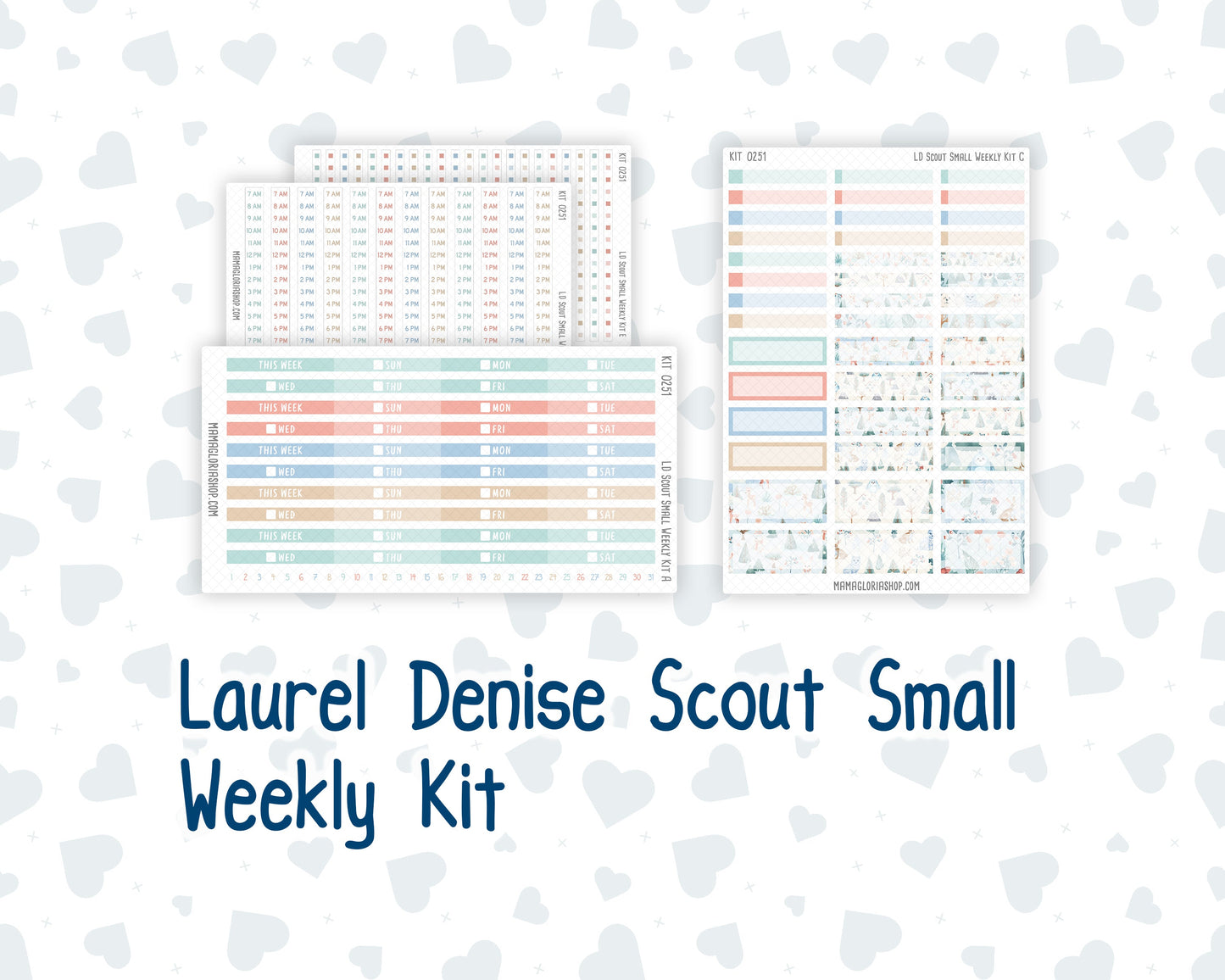 Kit 0251 - Laurel Denise The Scout Planner Small - Weekly Kit - January - Pine & Paws
