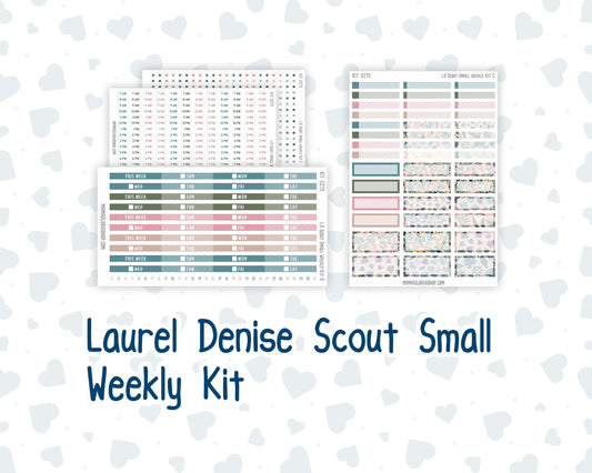 Kit 0275 - Laurel Denise The Scout Planner Small - Weekly Kit - July - Tropical Safari Blush