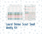 Kit 0275 - Laurel Denise The Scout Planner Small - Weekly Kit - July - Tropical Safari Blush
