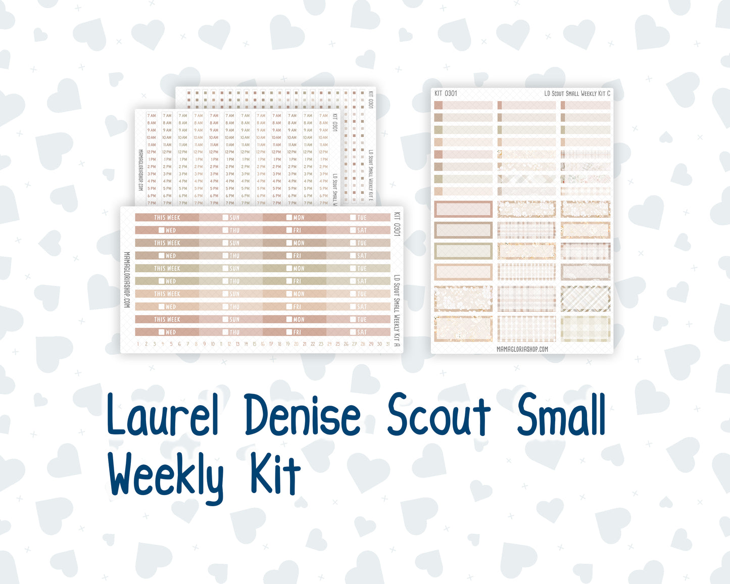 Kit 0301 - Laurel Denise The Scout Planner Small - Weekly Kit - November - Sunday Comfort