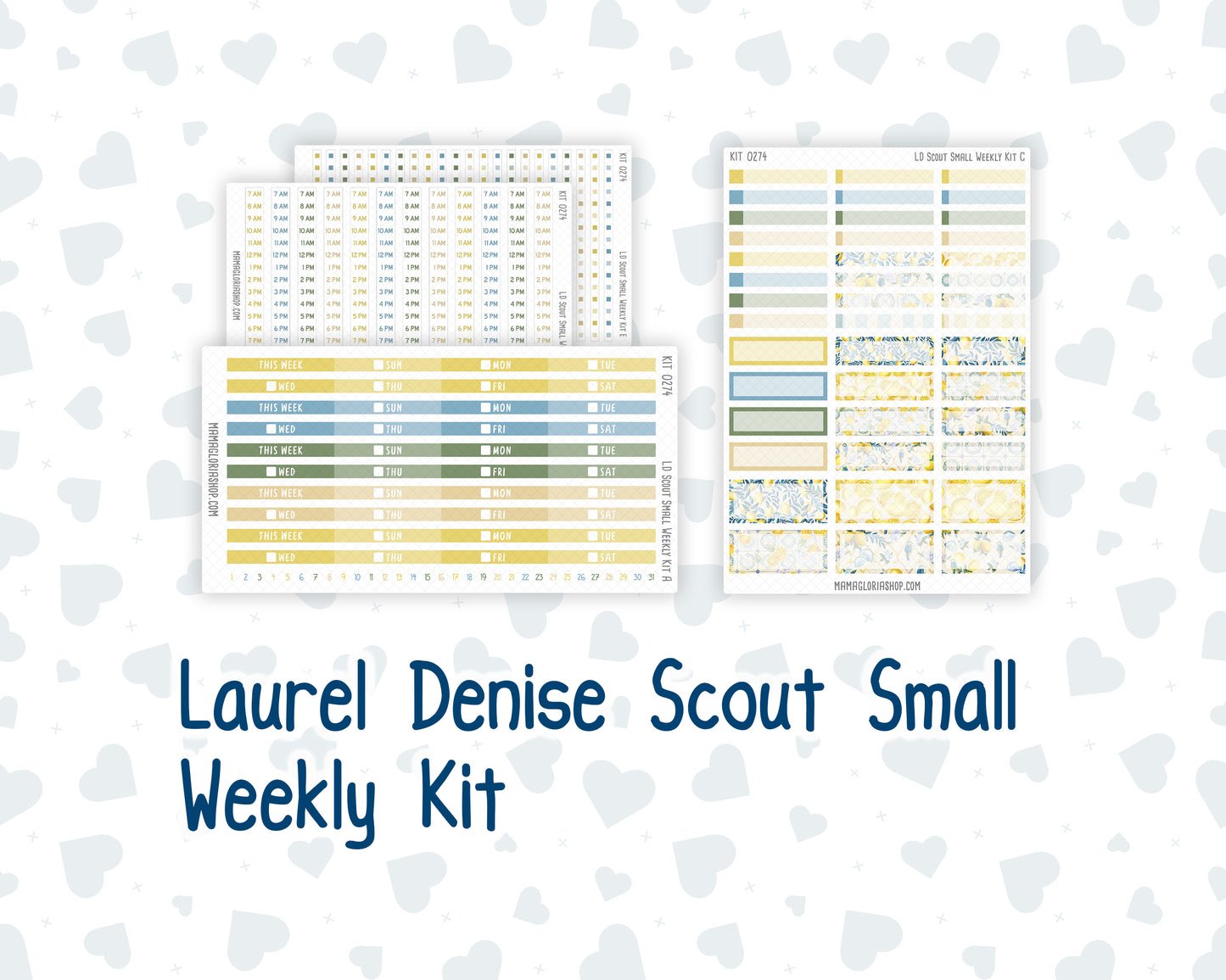 Kit 0274 - Laurel Denise The Scout Planner Small - Weekly Kit - July - Sunny Lemon Shore