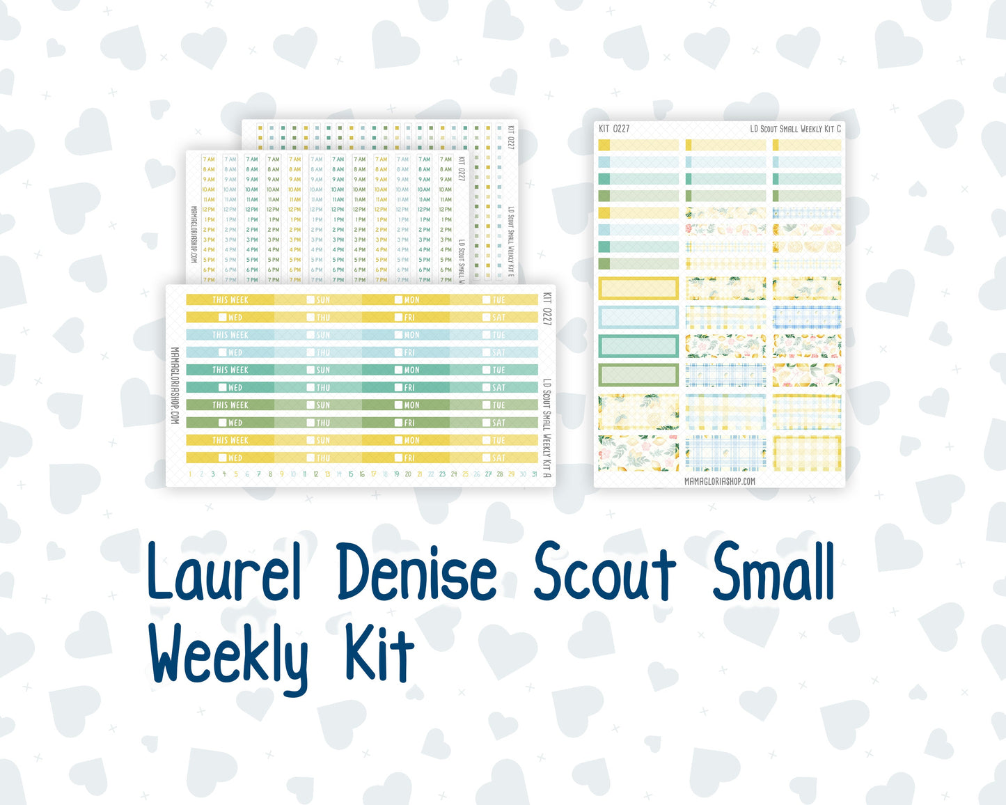 Kit 0227 - Laurel Denise The Scout Planner Small - Weekly Kit - July - Lemon Grove