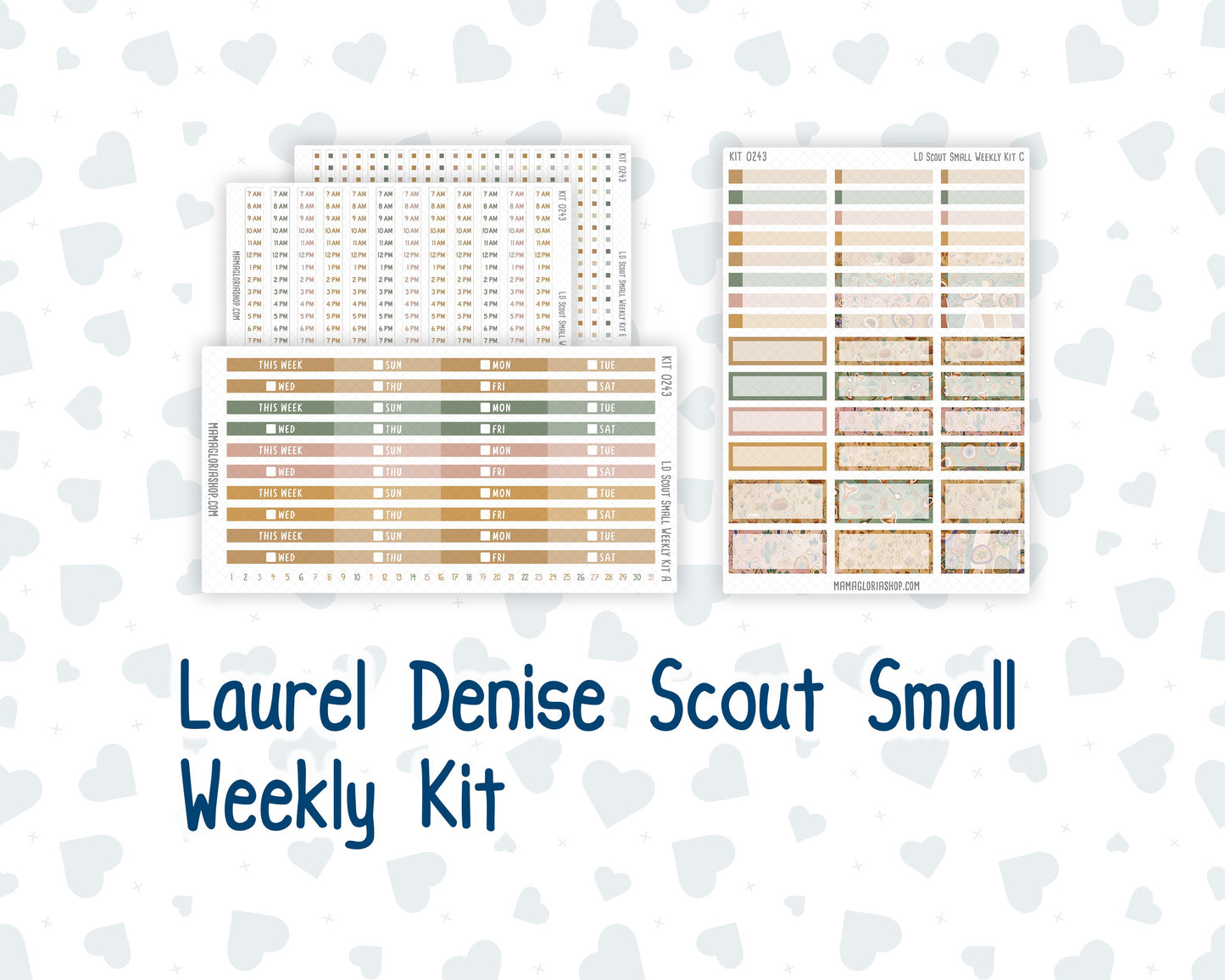 Kit 0243 - Laurel Denise The Scout Planner Small - Weekly Kit - November - Boho Autumn