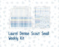 Kit 0249 - Laurel Denise The Scout Planner Small - Weekly Kit - January - Icy Lace