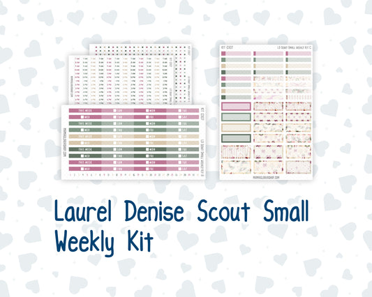 Kit 0307 - Laurel Denise The Scout Planner Small - Weekly Kit - December - Velvet Hearth