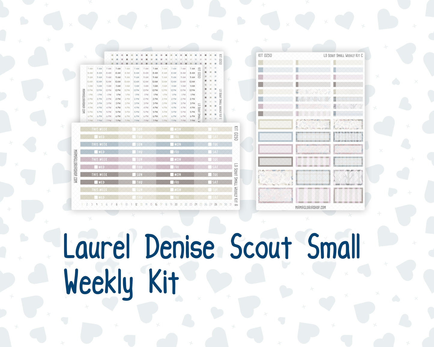 Kit 0250 - Laurel Denise The Scout Planner Small - Weekly Kit - Quiet January