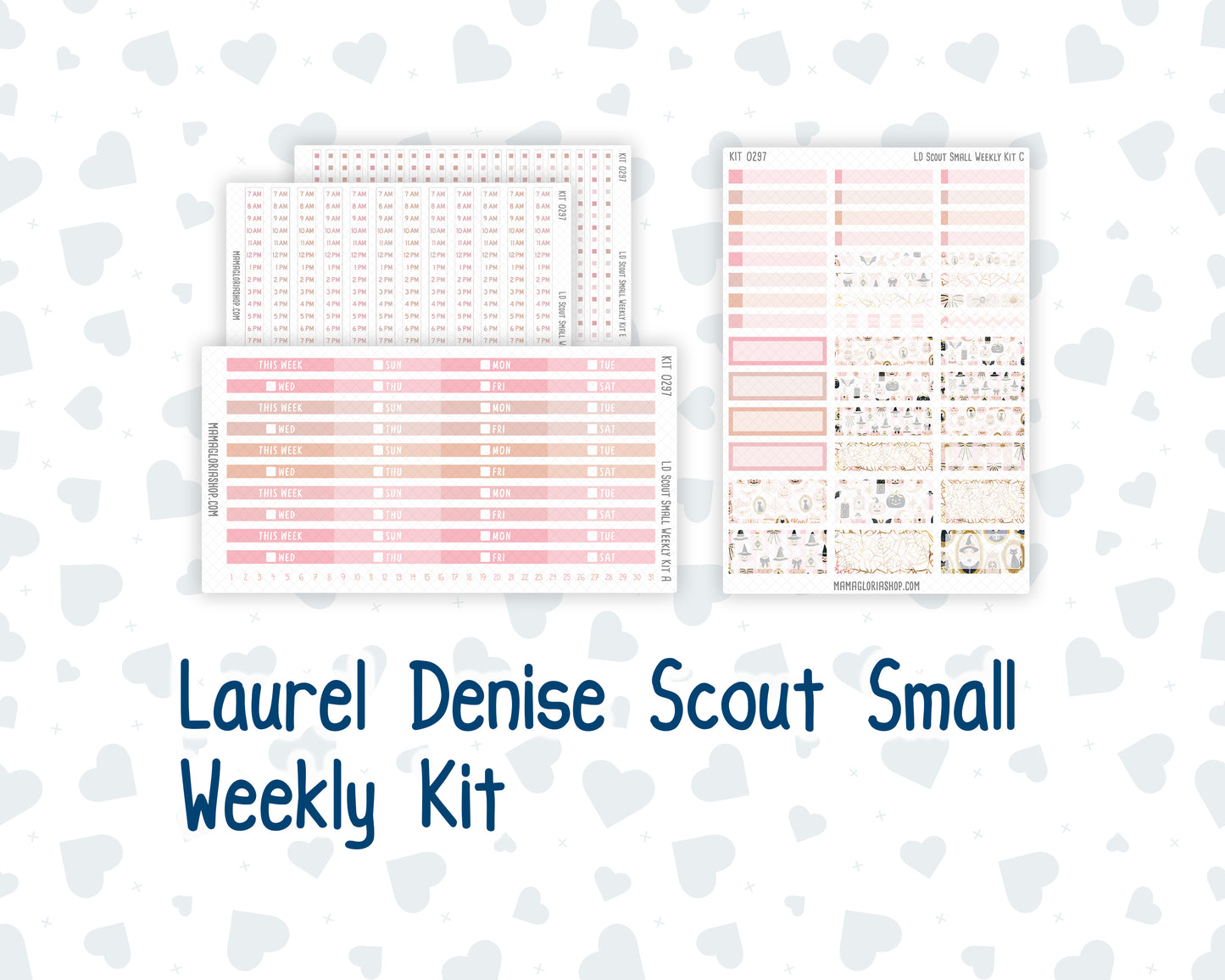 Kit 0297 - Laurel Denise The Scout Planner Small - Weekly Kit - October - Pink Spell