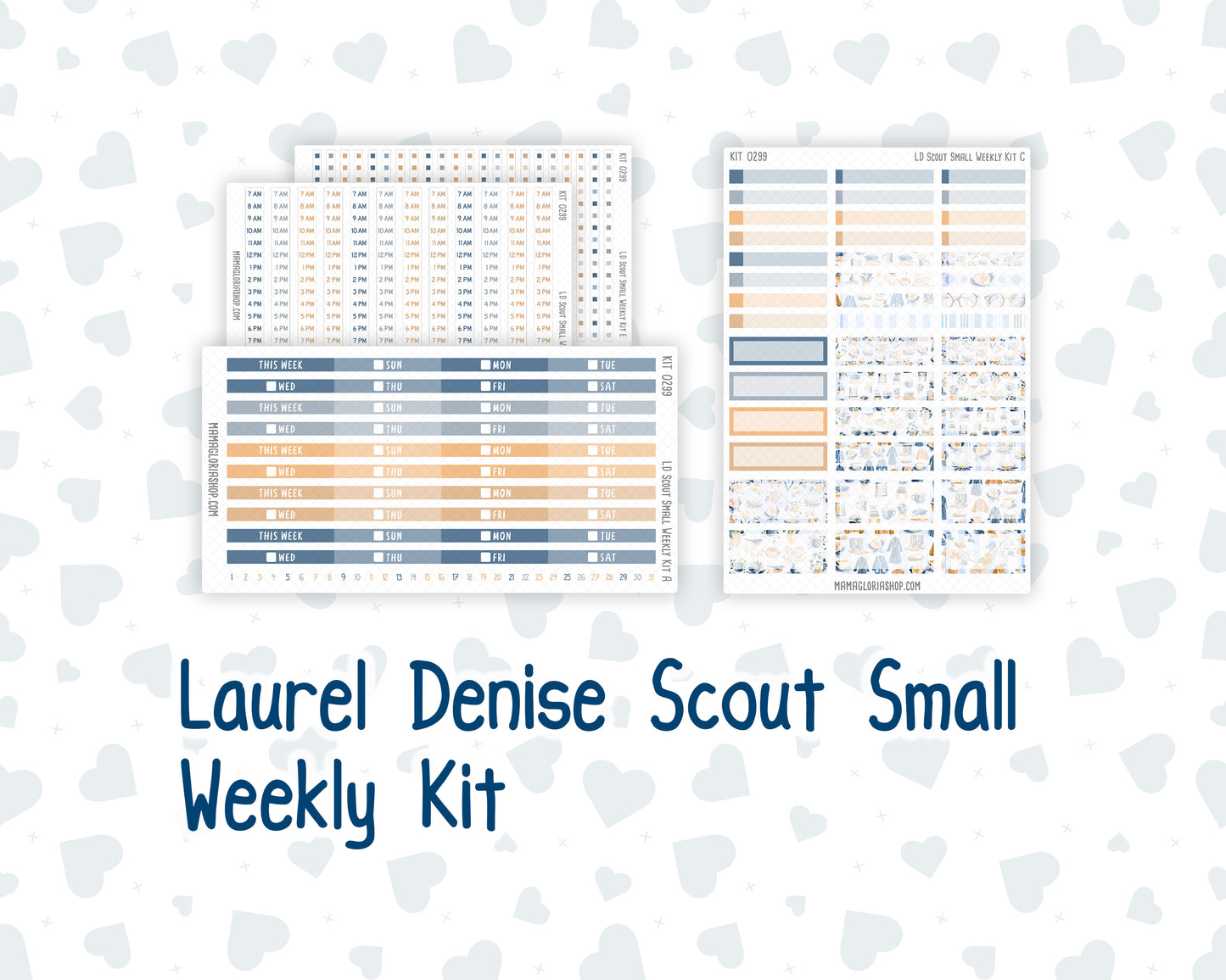 Kit 0299 - Laurel Denise The Scout Planner Small - Weekly Kit - October - Book Nook