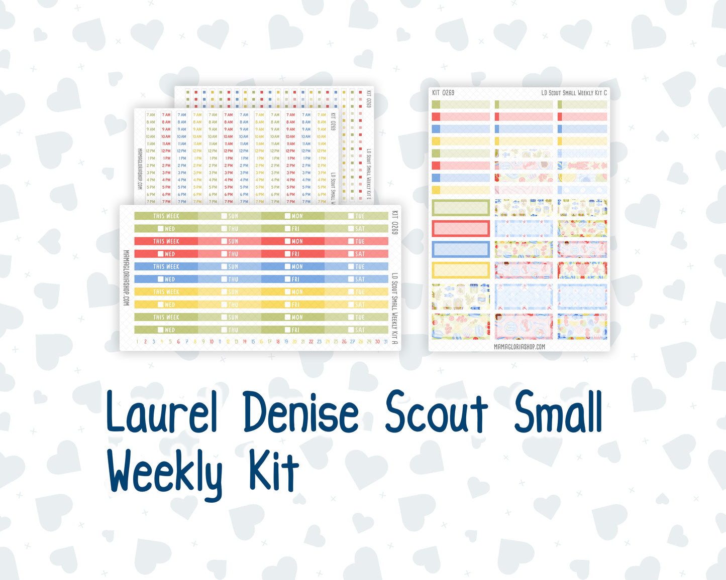 Kit 0269 - Laurel Denise The Scout Planner Small - Weekly Kit - June - Dolce Mare