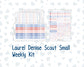 Kit 0273 - Laurel Denise The Scout Planner Small - Weekly Kit - July - Americana In Bloom