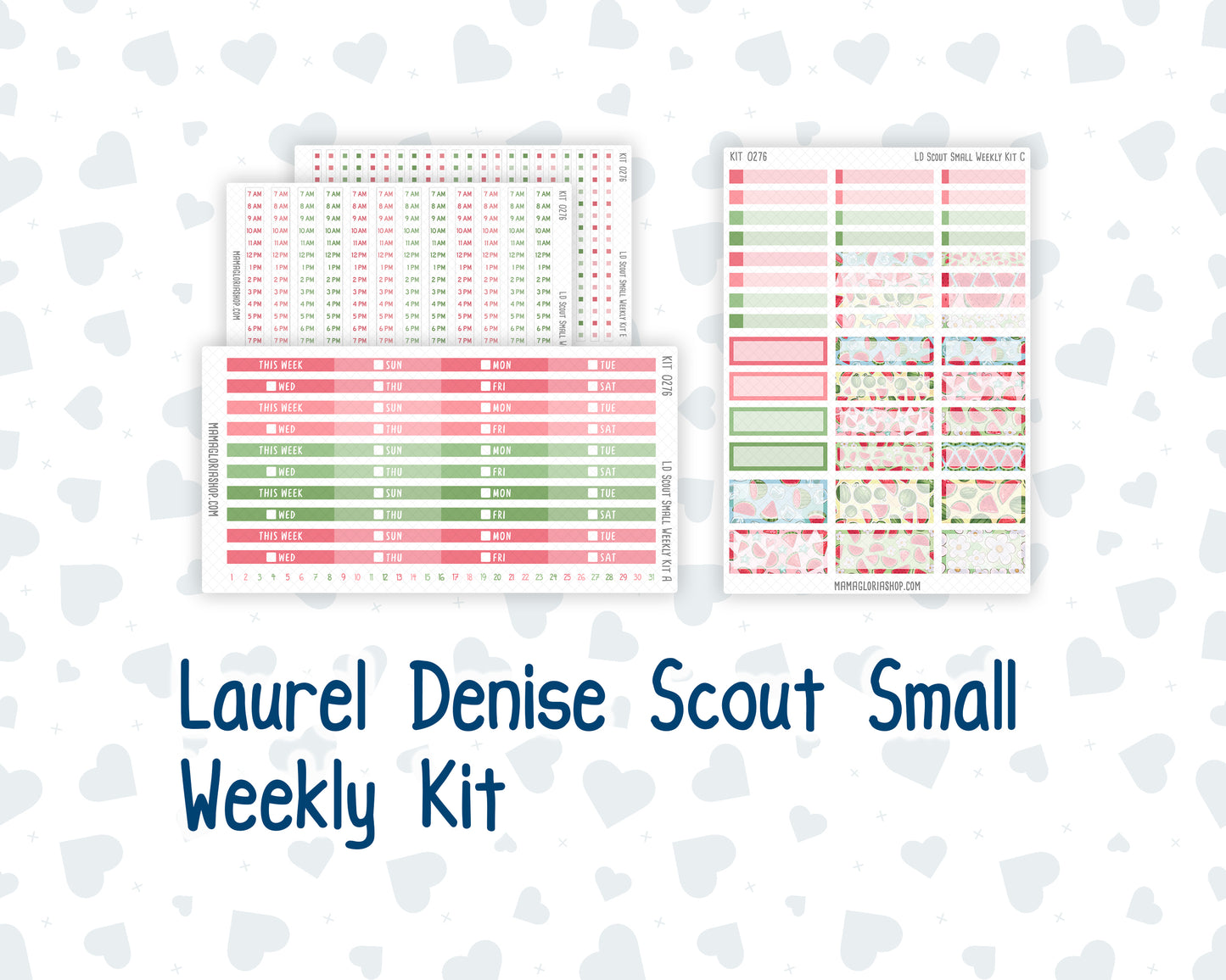 Kit 0276 - Laurel Denise The Scout Planner Small - Weekly Kit - July - Melon Crush