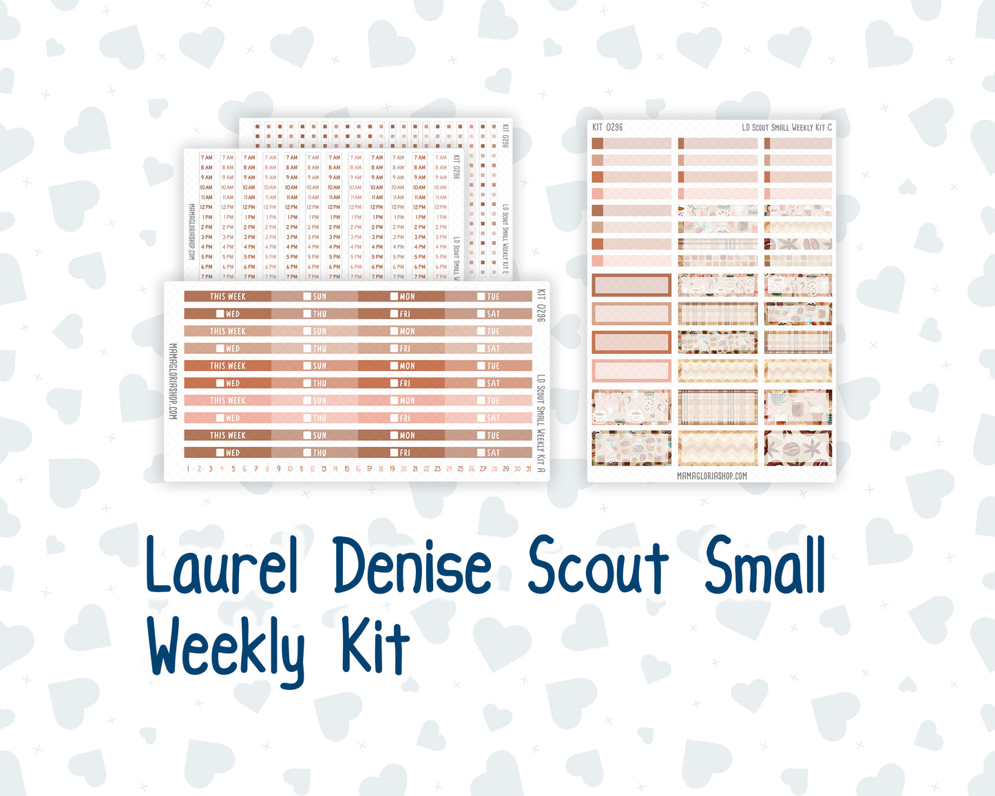 Kit 0296 - Laurel Denise The Scout Planner Small - Weekly Kit - September - Coffee Break