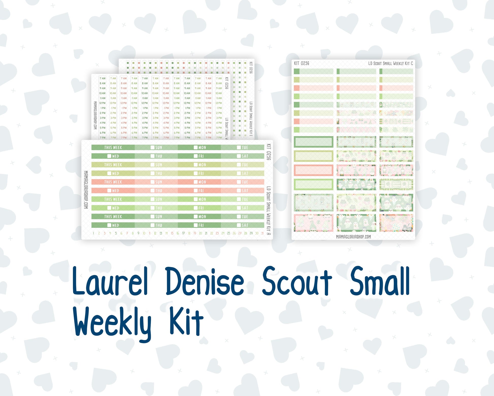 Kit 0256 - Laurel Denise The Scout Planner Small - Weekly Kit - March - Froggy Luck