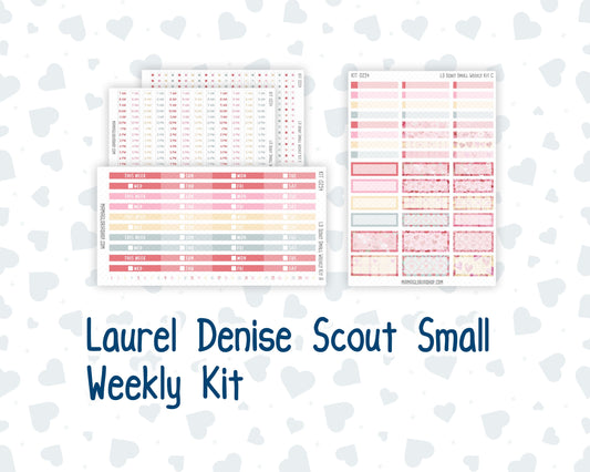 Kit 0254 - Laurel Denise The Scout Planner Small - Weekly Kit - February - Valentine Village