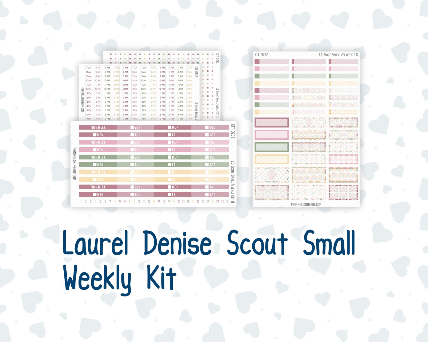 Kit 0232 - Laurel Denise The Scout Planner Small - Weekly Kit - September - Heirloom Garden