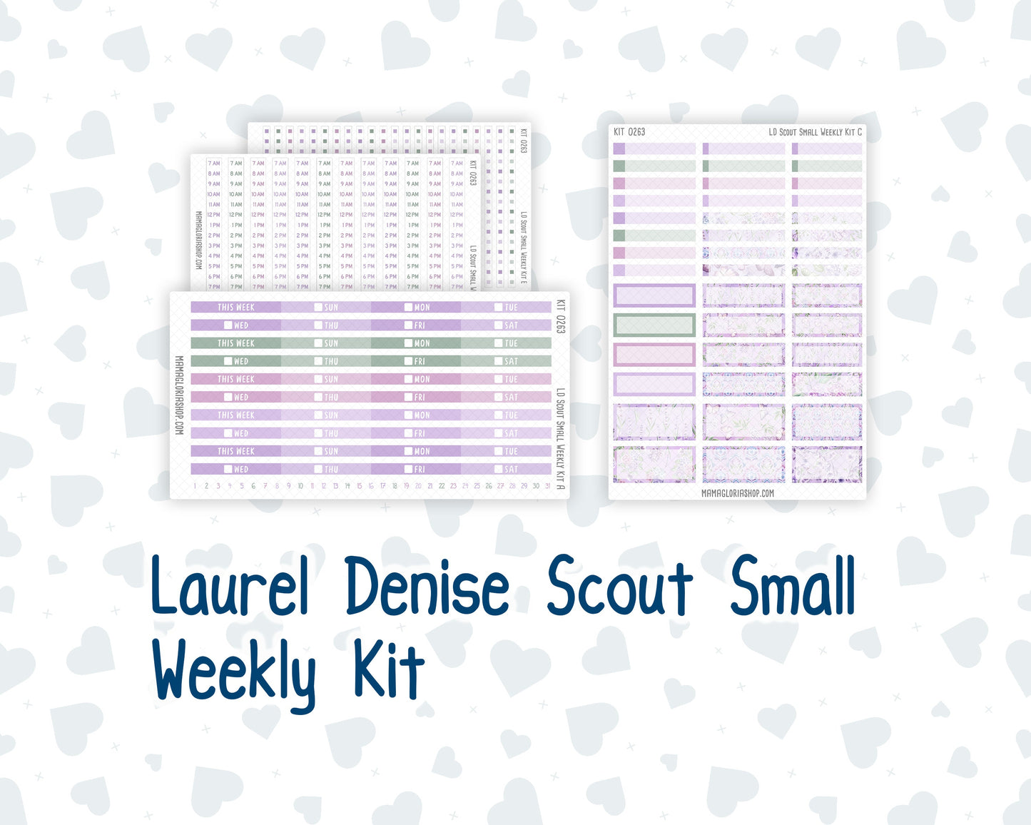 Kit 0263 - Laurel Denise The Scout Planner Small - Weekly Kit - April - Lavender Drift