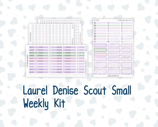 Kit 0263 - Laurel Denise The Scout Planner Small - Weekly Kit - April - Lavender Drift