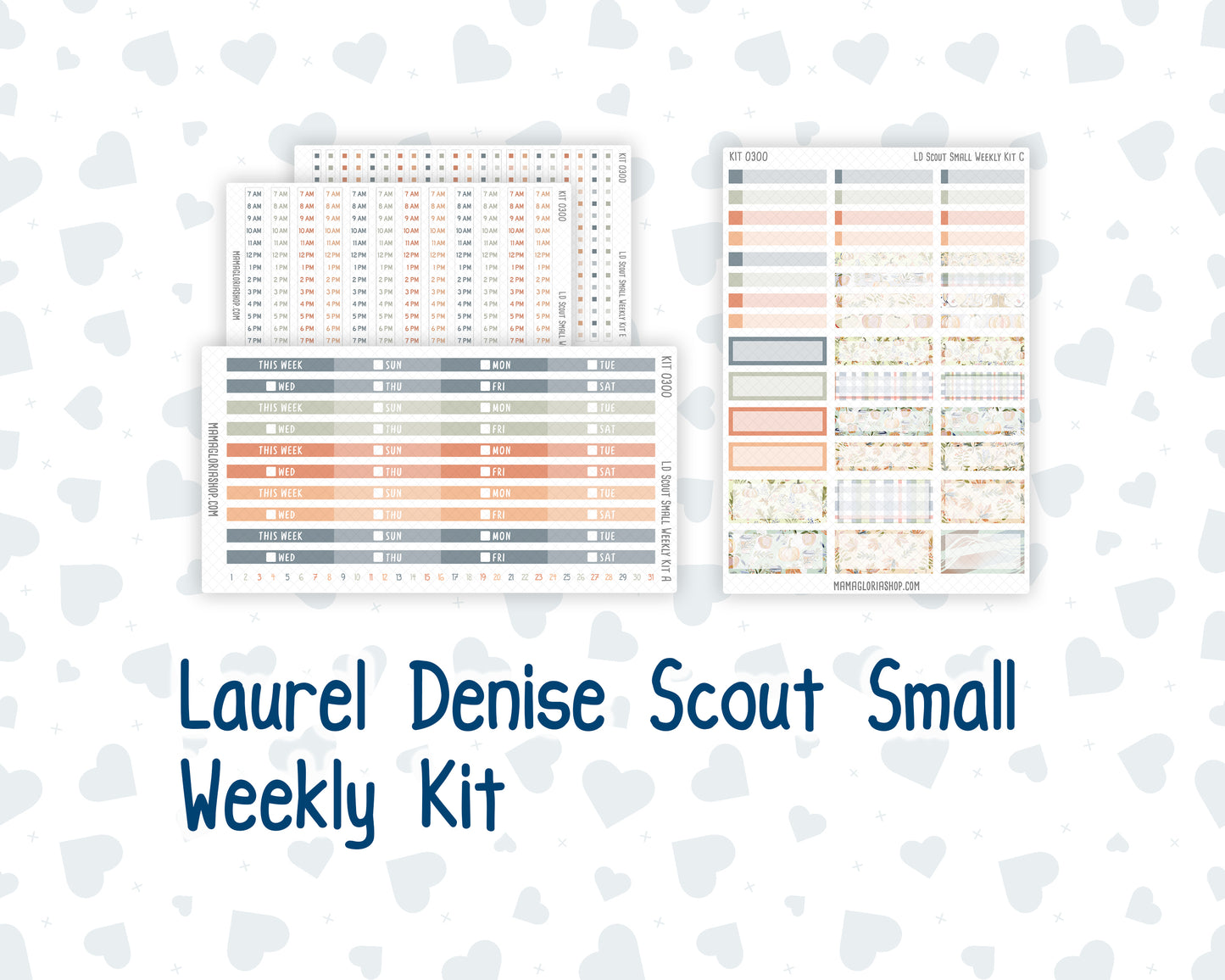 Kit 0300 - Laurel Denise The Scout Planner Small - Weekly Kit - October - Autumn Stroll