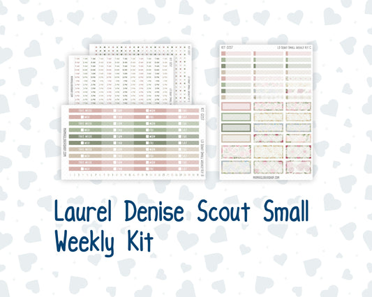 Kit 0257 - Laurel Denise The Scout Planner Small - Weekly Kit - March - Blush Garden