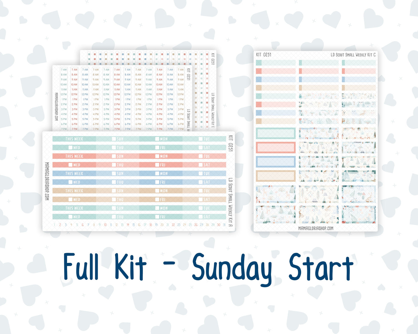 Kit 0251 - Laurel Denise The Scout Planner Small - Weekly Kit - January - Pine & Paws