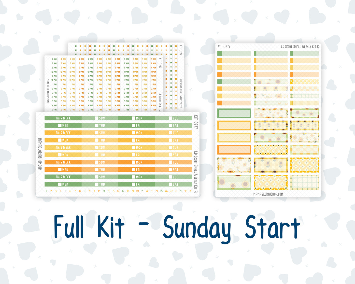 Kit 0277 - Laurel Denise The Scout Planner Small - Weekly Kit - August - Sunflower Drama Club