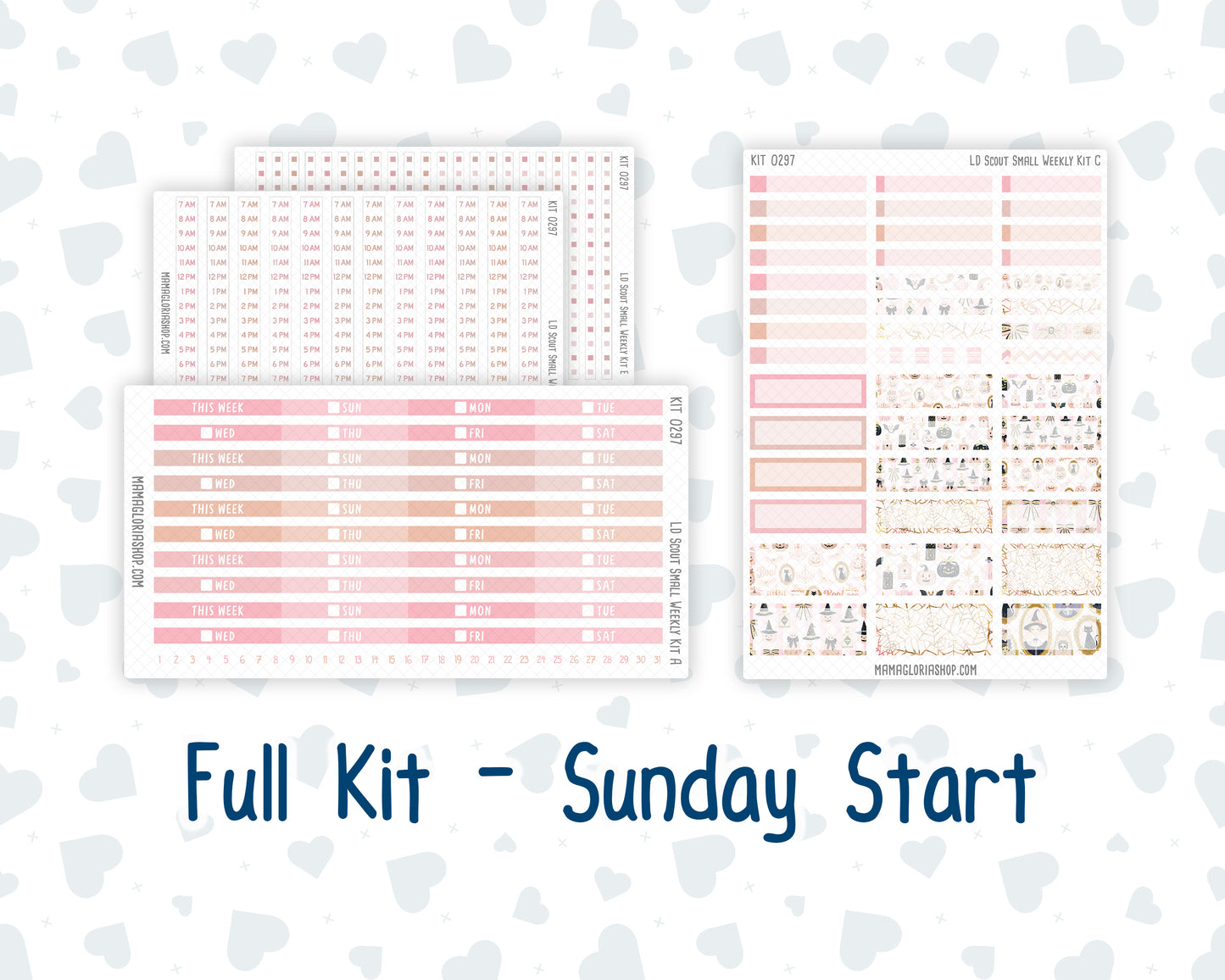 Kit 0297 - Laurel Denise The Scout Planner Small - Weekly Kit - October - Pink Spell