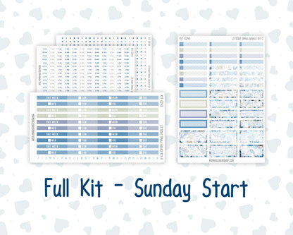 Kit 0249 - Laurel Denise The Scout Planner Small - Weekly Kit - January - Icy Lace